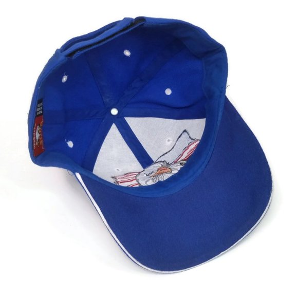 New York Patriotic Strapback Blue Hat Cap - United We Stand /Eagle American Flag - Picture 4 of 9
